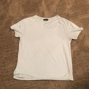 TOPSHOP pale blue EU 34 US 2 UK 6 tattered tshirt